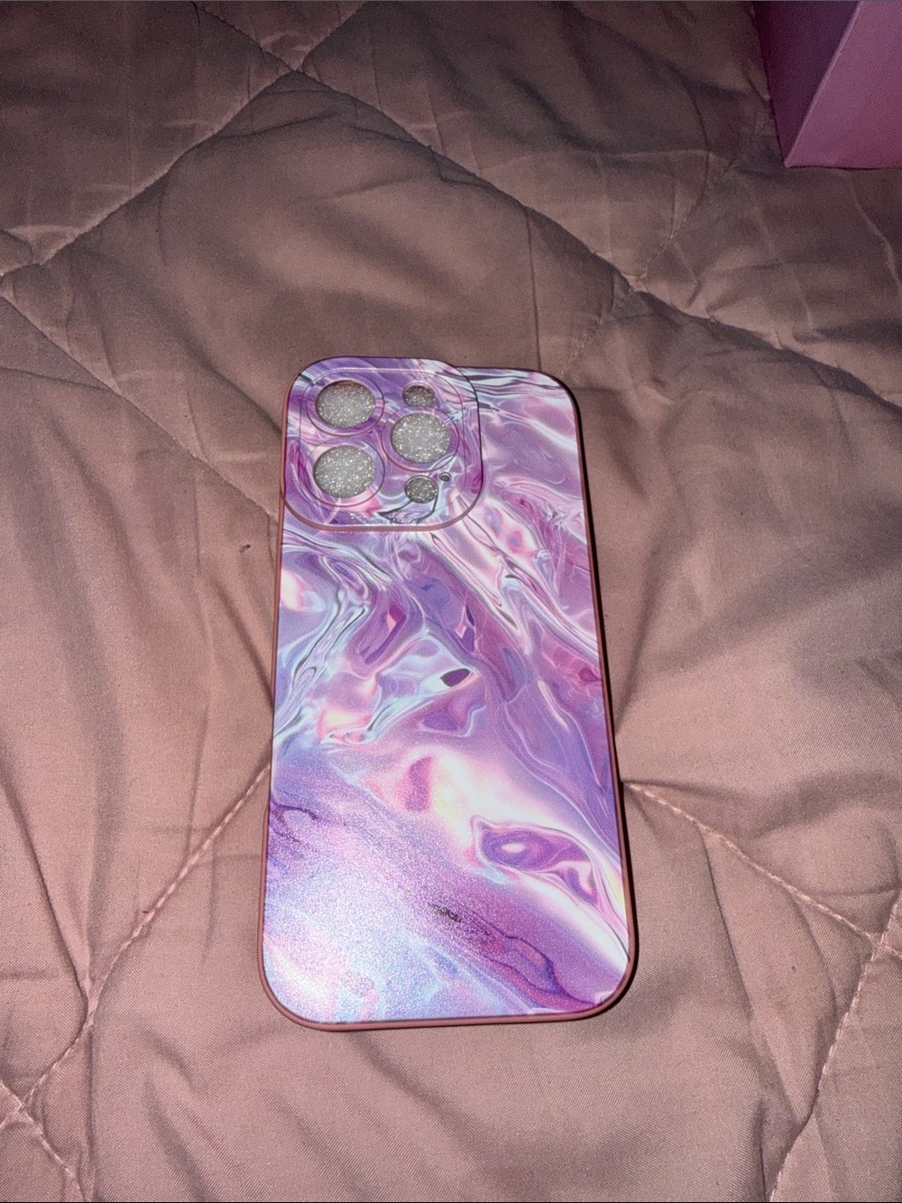 Iridescent Purple Marble Phone Case – Sleek Protective Cover